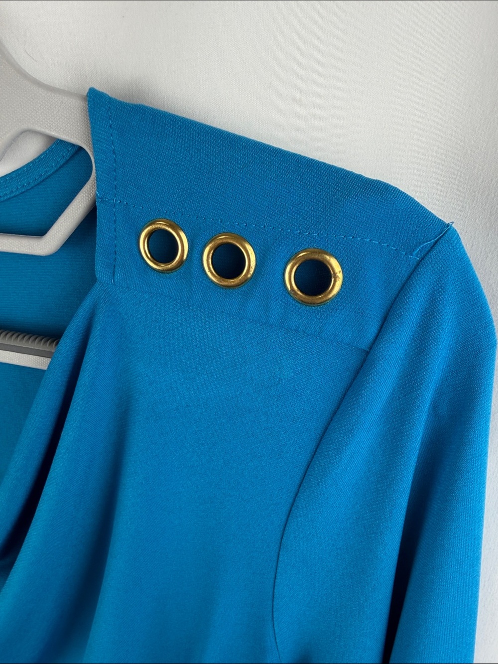 Investments Vibrant Teal Top with Grommet Detail - Picture 3 of 9
